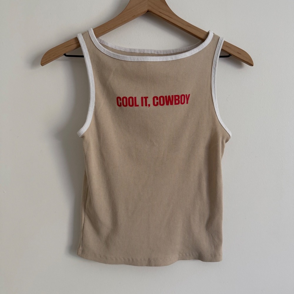 Wild Fable Cool It Cowboy Ribbed Tank Top Festival Y2K Streetwear Western